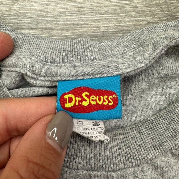Vintage Dr Seuss T Shirt Men's XL Extra Large Gray Grinch Graphic Tee Christmas - Picture 2 of 16